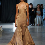 Ashanti V-Neck Organza Gown
