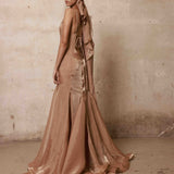 Ashanti V-Neck Organza Gown