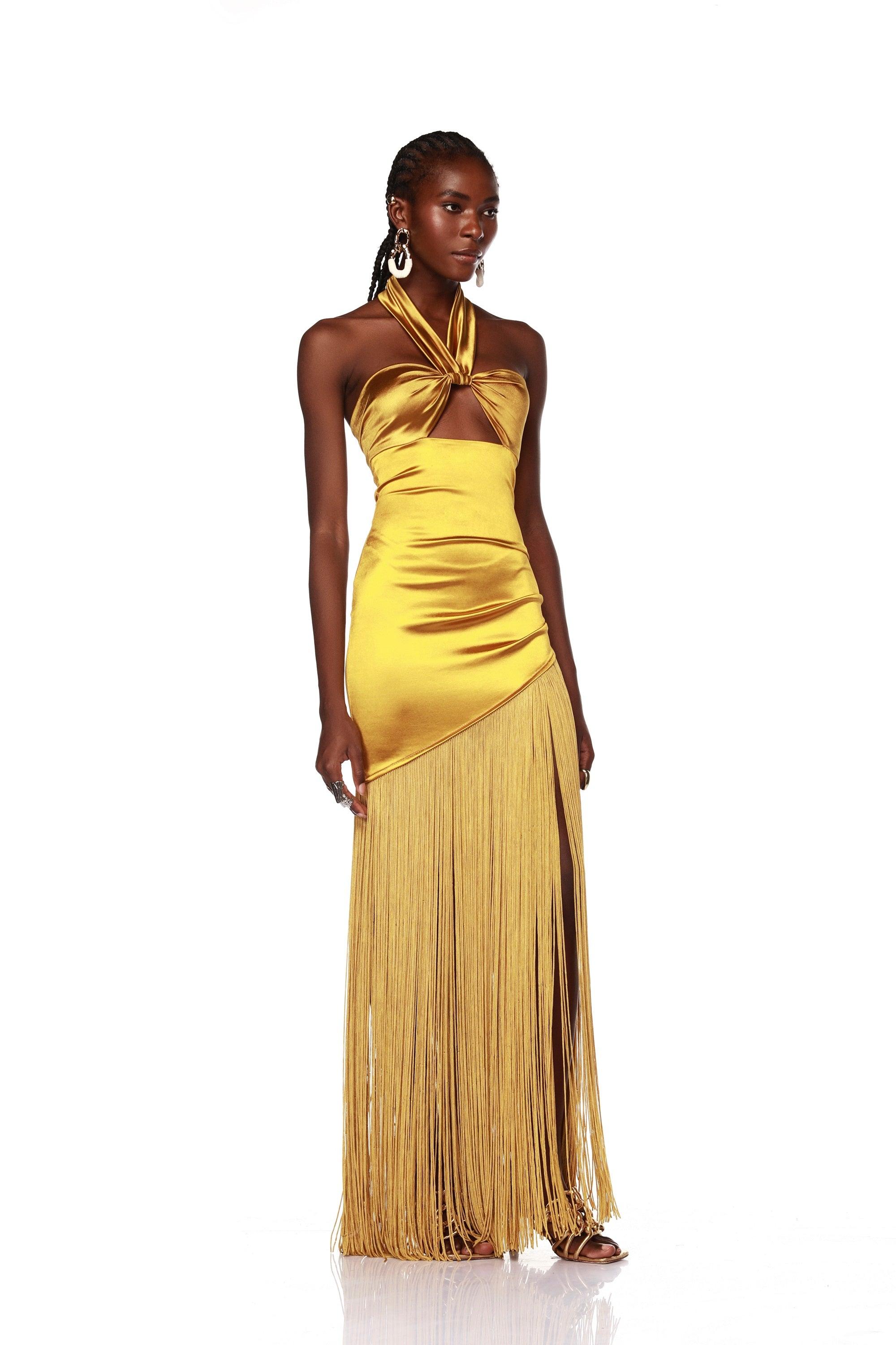 Bronx and banco 2024 golden rose gown