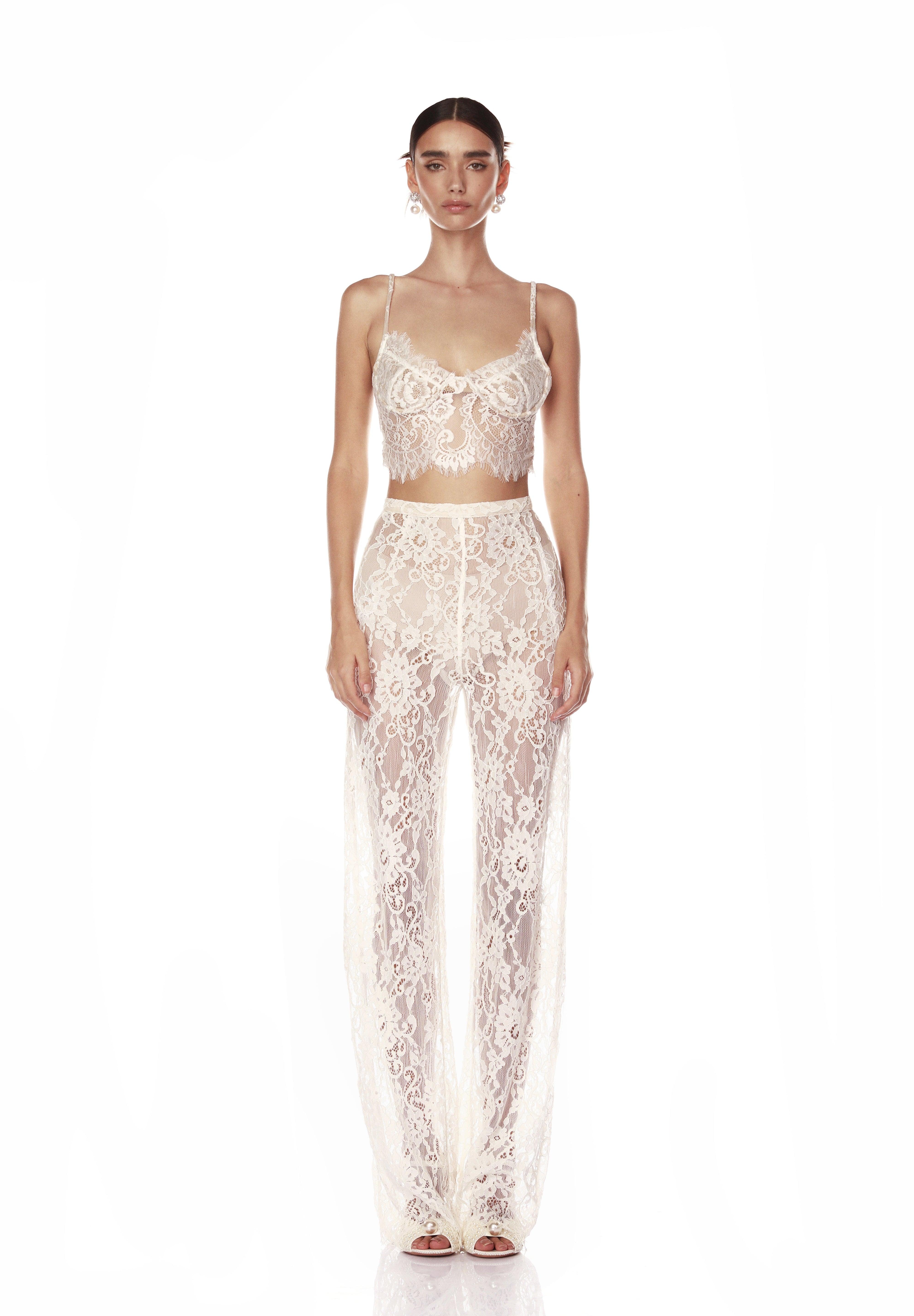 Capri Blanc Lace Pants - Pre Order - BRONX AND BANCO