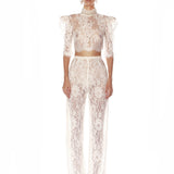 Capri Blanc Lace Pants - Pre Order - BRONX AND BANCO