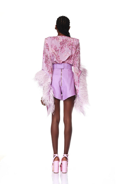 Capri Linen Lilac Shorts - Pre Order - BRONX AND BANCO