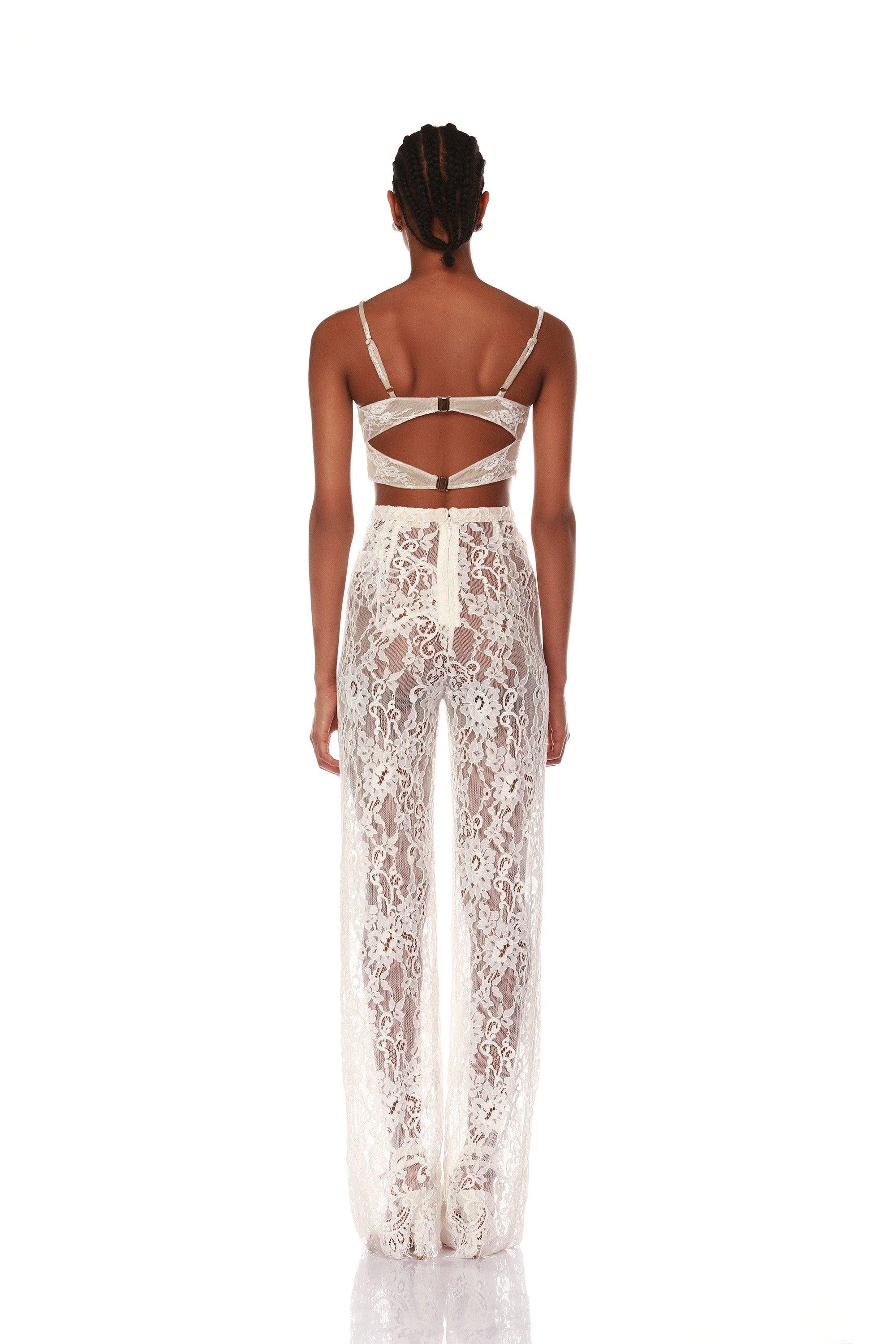 Capri Blanc Lace Pants - Pre Order - BRONX AND BANCO