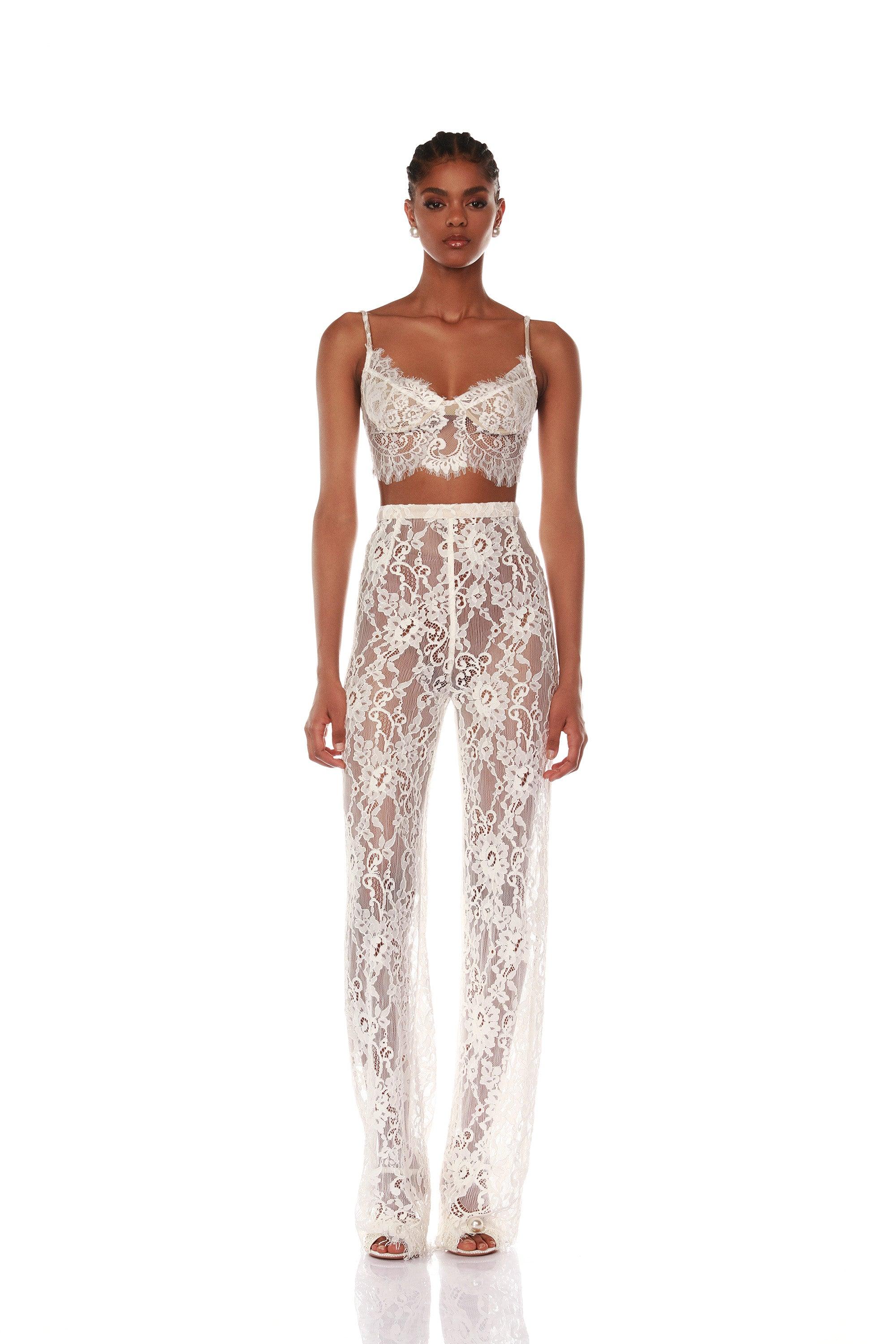 Capri Blanc Lace Pants - Pre Order - BRONX AND BANCO