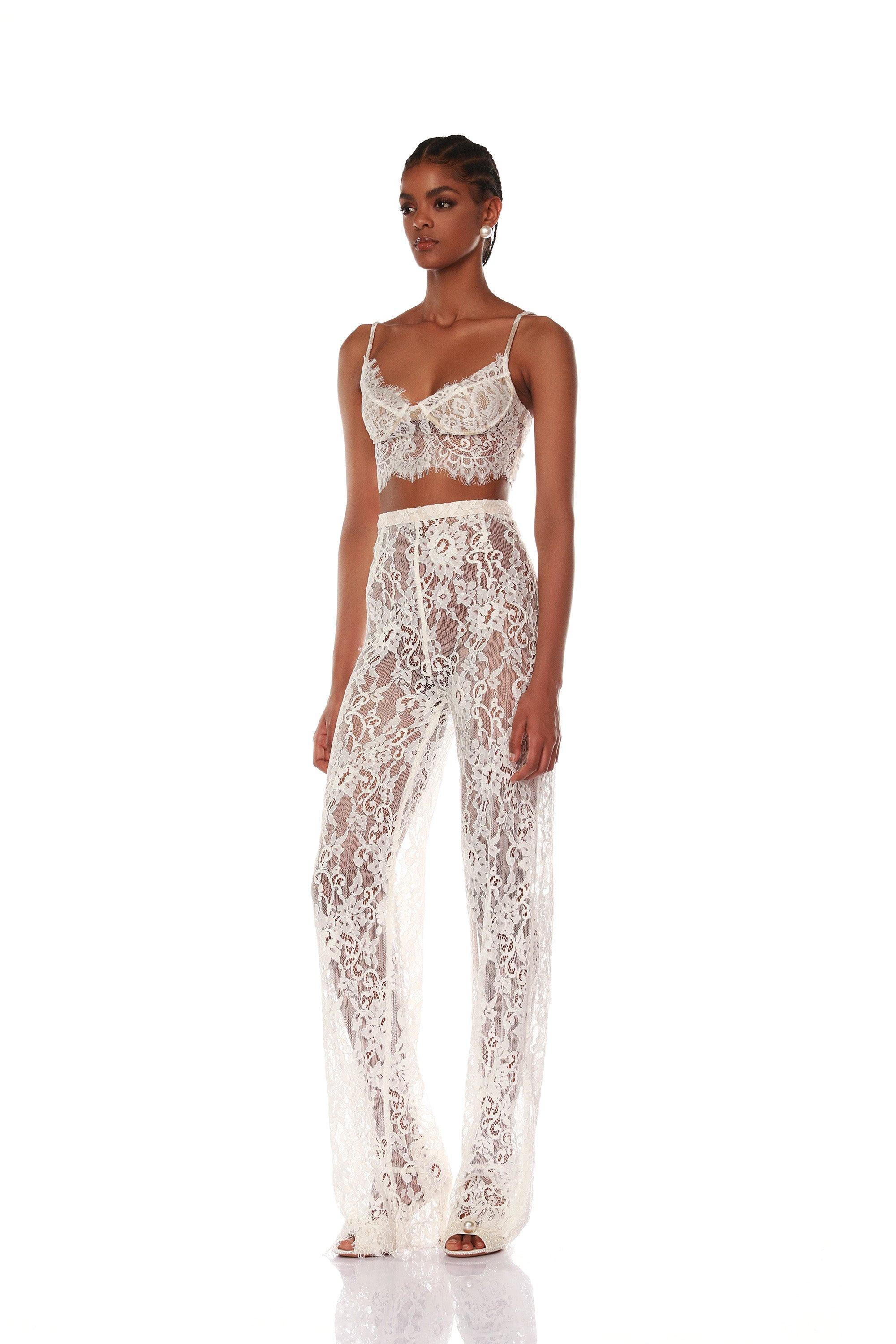 Capri Blanc Lace Pants - Pre Order - BRONX AND BANCO