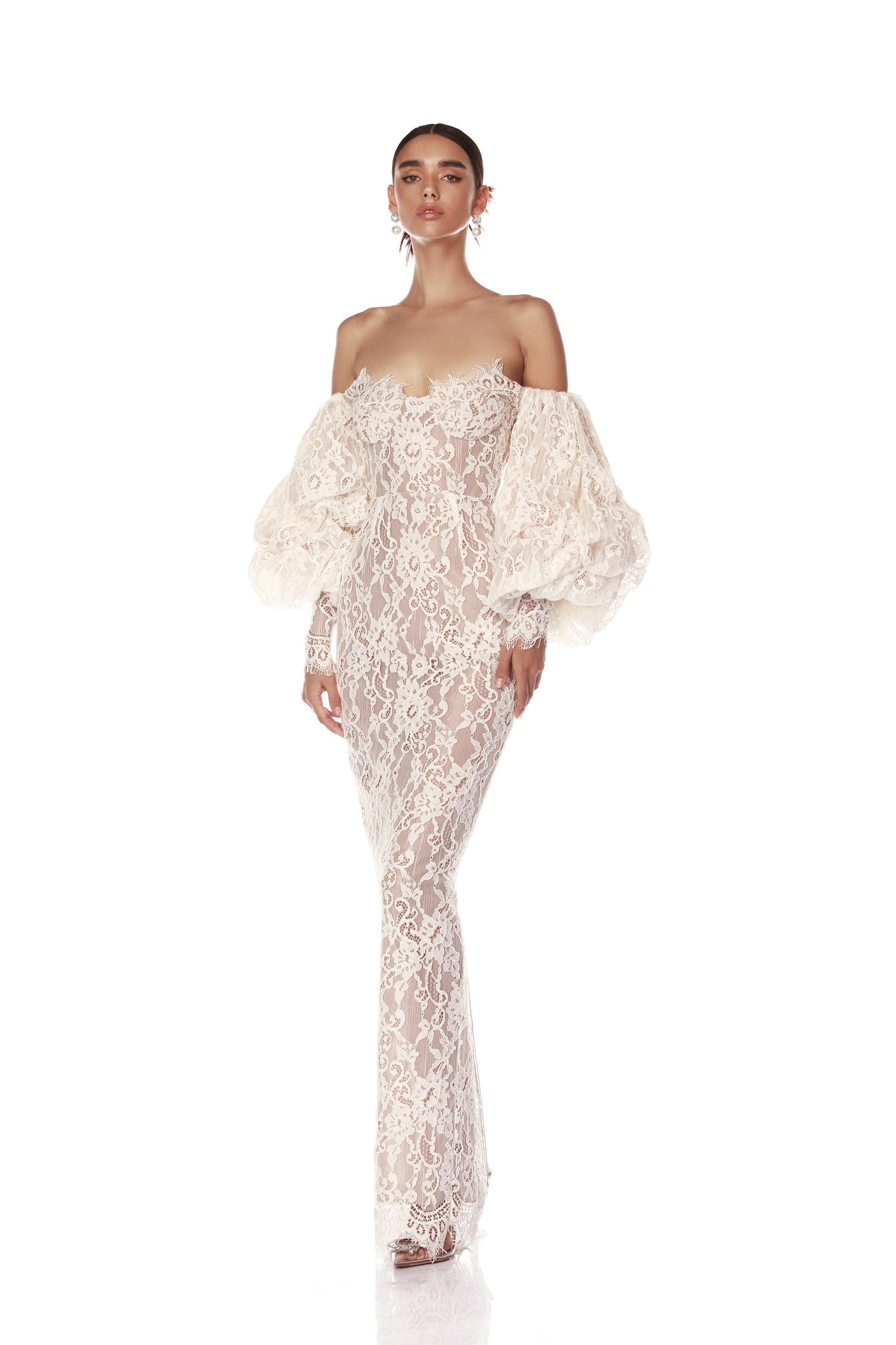 Colette Blanc Off the Shoulder Gown - Pre Order - BRONX AND BANCO