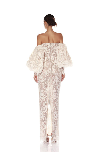 Colette Blanc Off the Shoulder Gown - Pre Order - BRONX AND BANCO