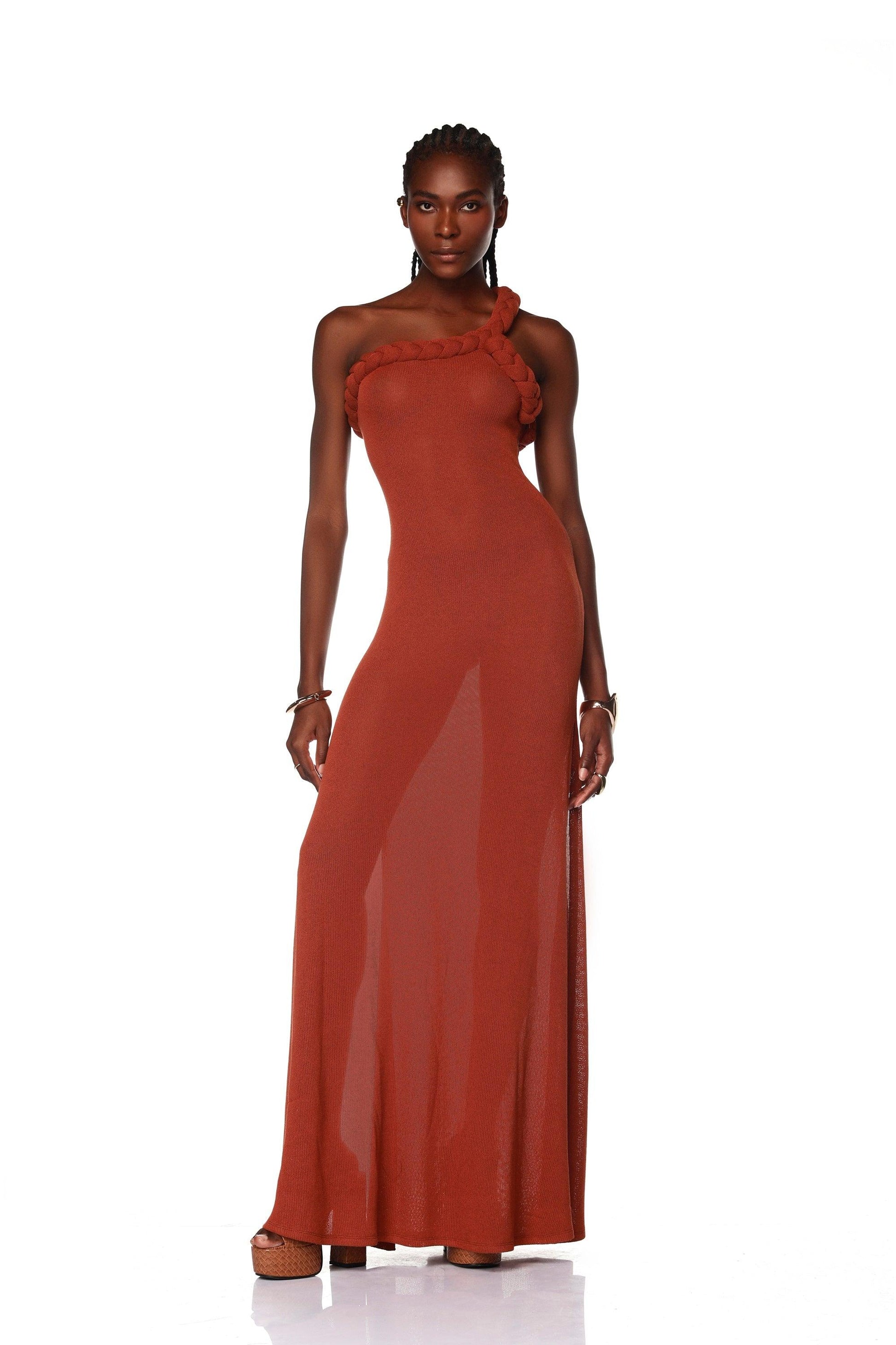 Dalia One Shoulder Copper Gown - Pre Order - BRONX AND BANCO