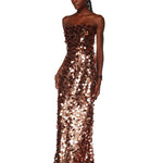 Farah Strapless Gold Gown - Pre Order - BRONX AND BANCO