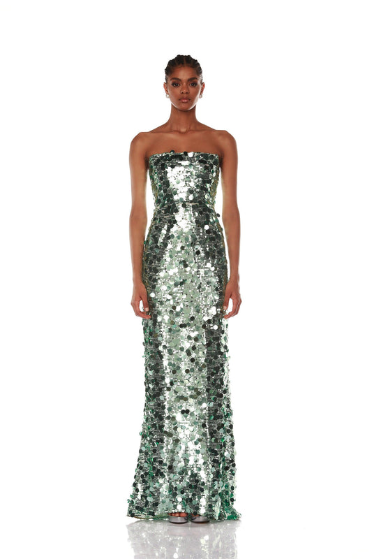 Farah Strapless Green Gown - Pre Order - BRONX AND BANCO