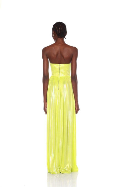 Florence Strapless Neon Green Gown