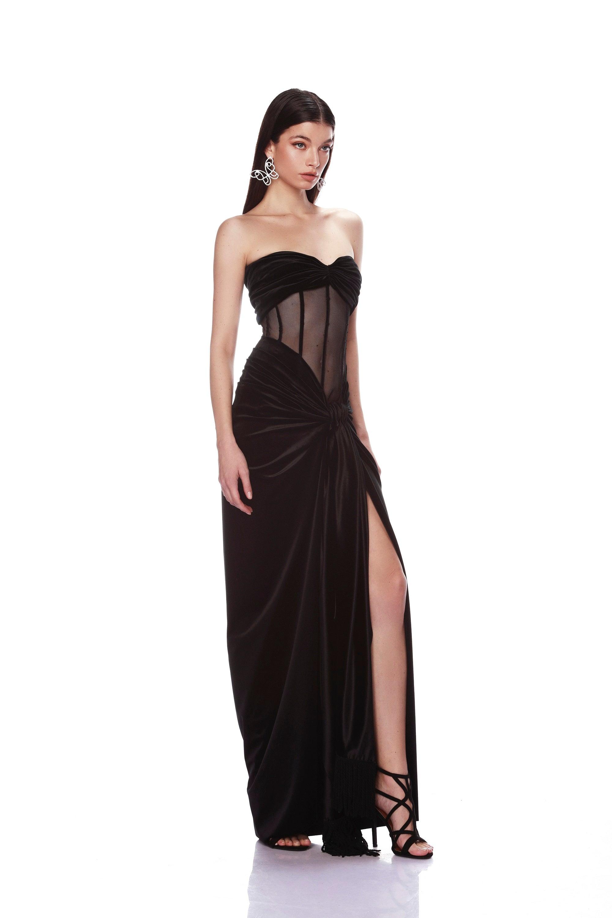 Gina Noir Gown - Pre Order - BRONX AND BANCO