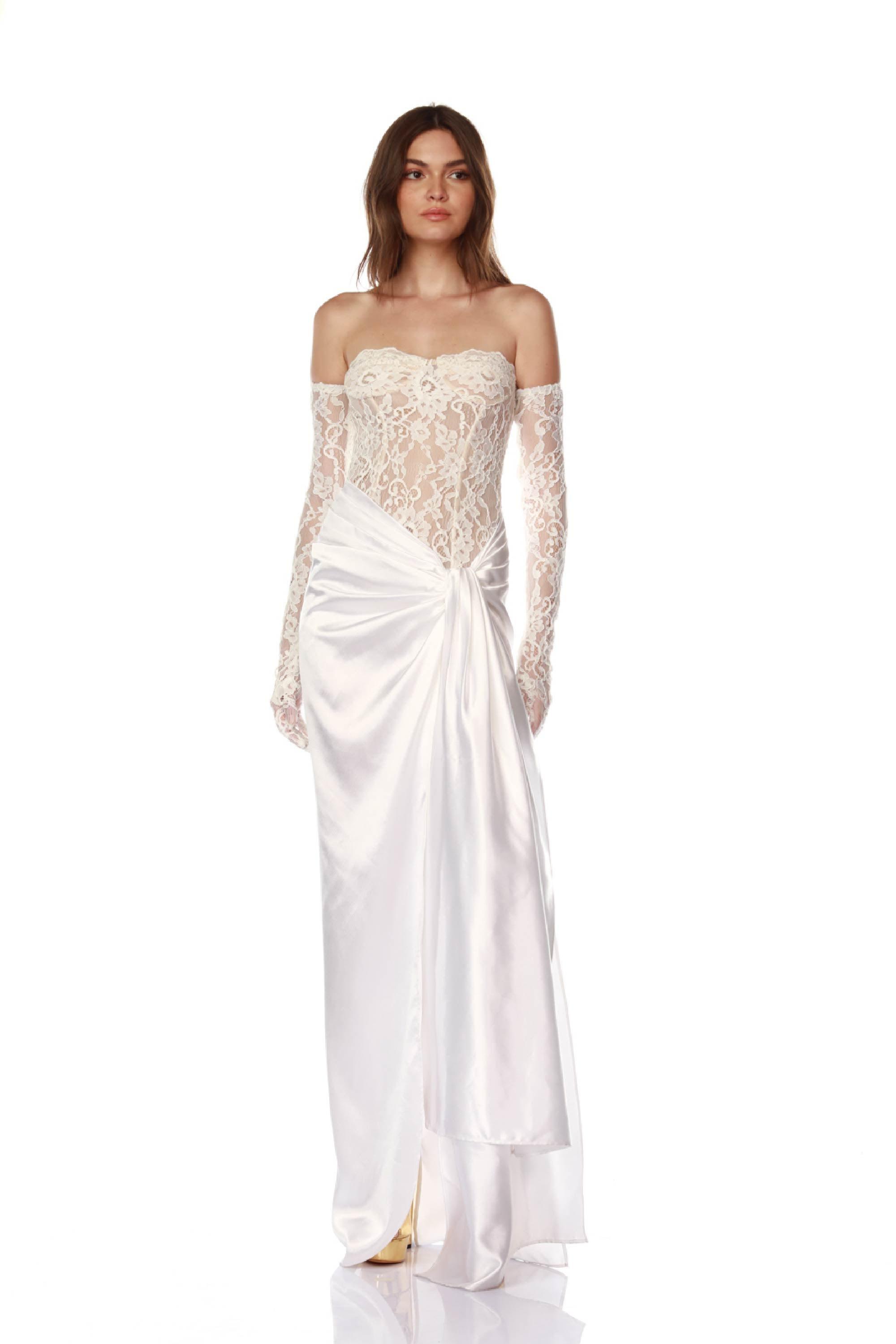 Gina Lace Bridal Gown Bronx and Banco Free Shipping BRONX