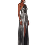 Goddess One Shoulder Silver Gown - Pre Order - BRONX AND BANCO