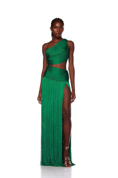 Jafari Sierra Green Sleeveless Gown - Pre Order