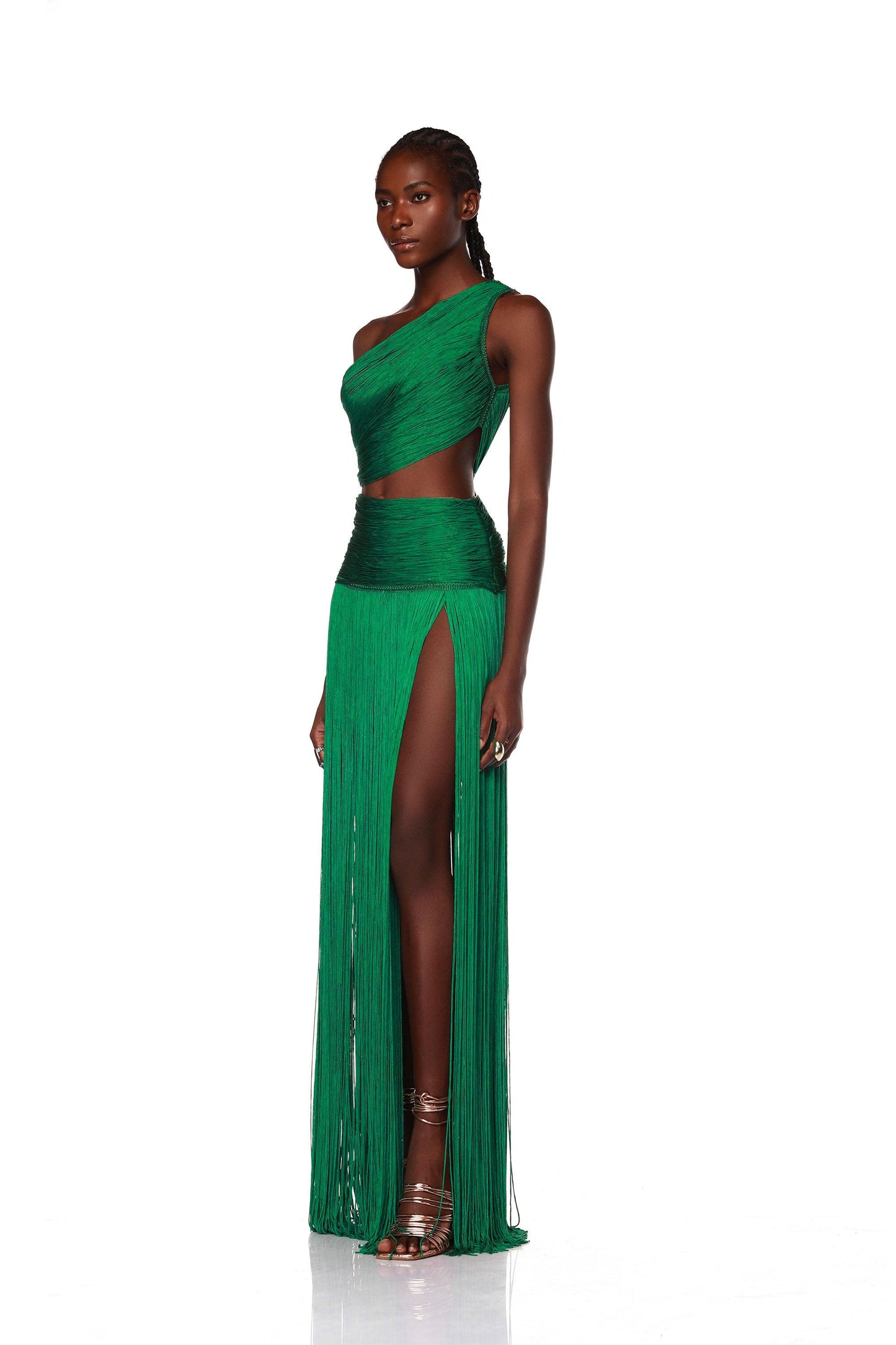 Jafari Sierra Green Sleeveless Gown - Pre Order