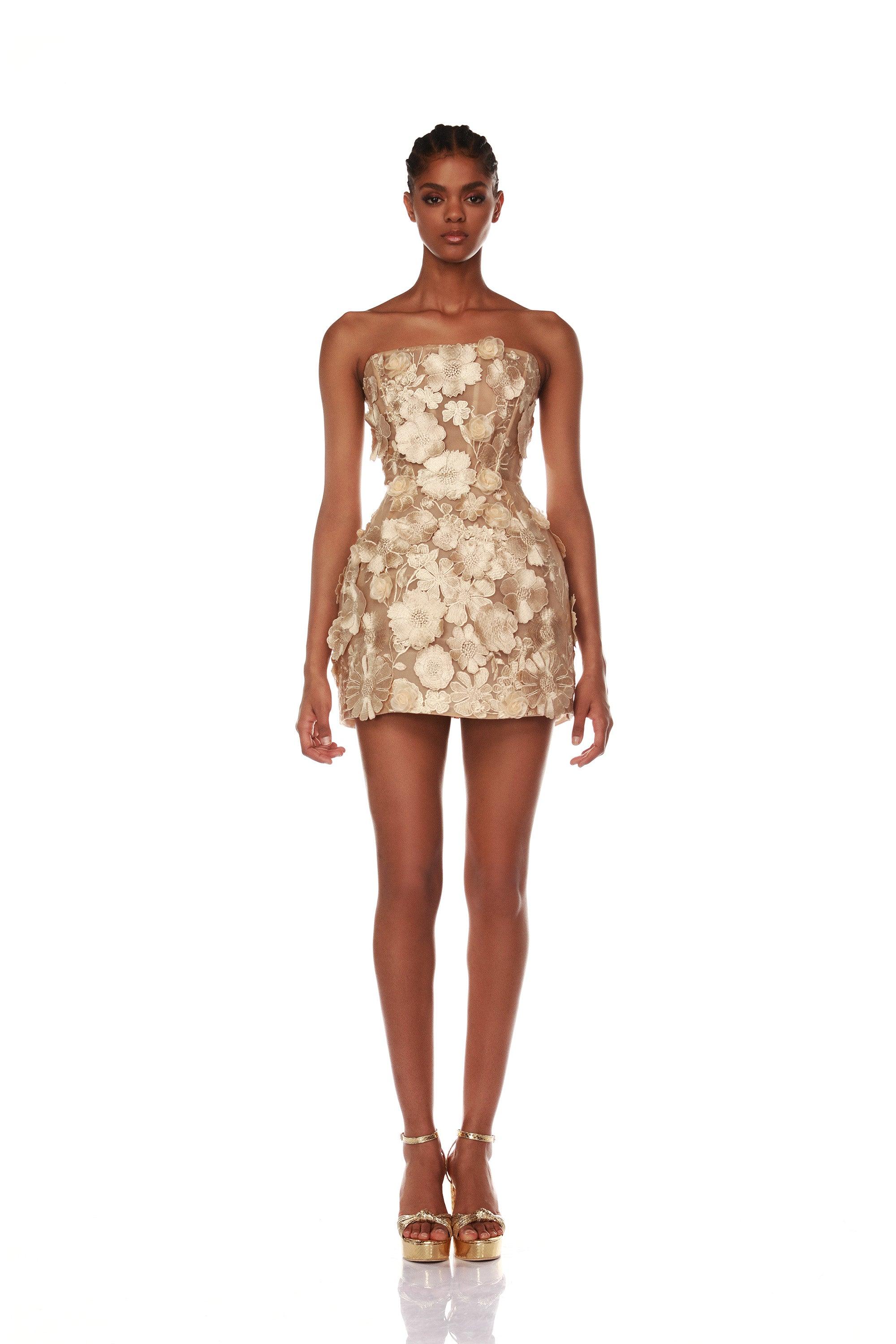 Jasmine Maraya Gold Dress - Pre Order - BRONX AND BANCO