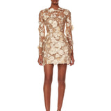 Bouquet Maraya Gold Long Sleeve Dress - Pre Order - BRONX AND BANCO