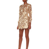 Bouquet Maraya Gold Long Sleeve Dress - Pre Order - BRONX AND BANCO