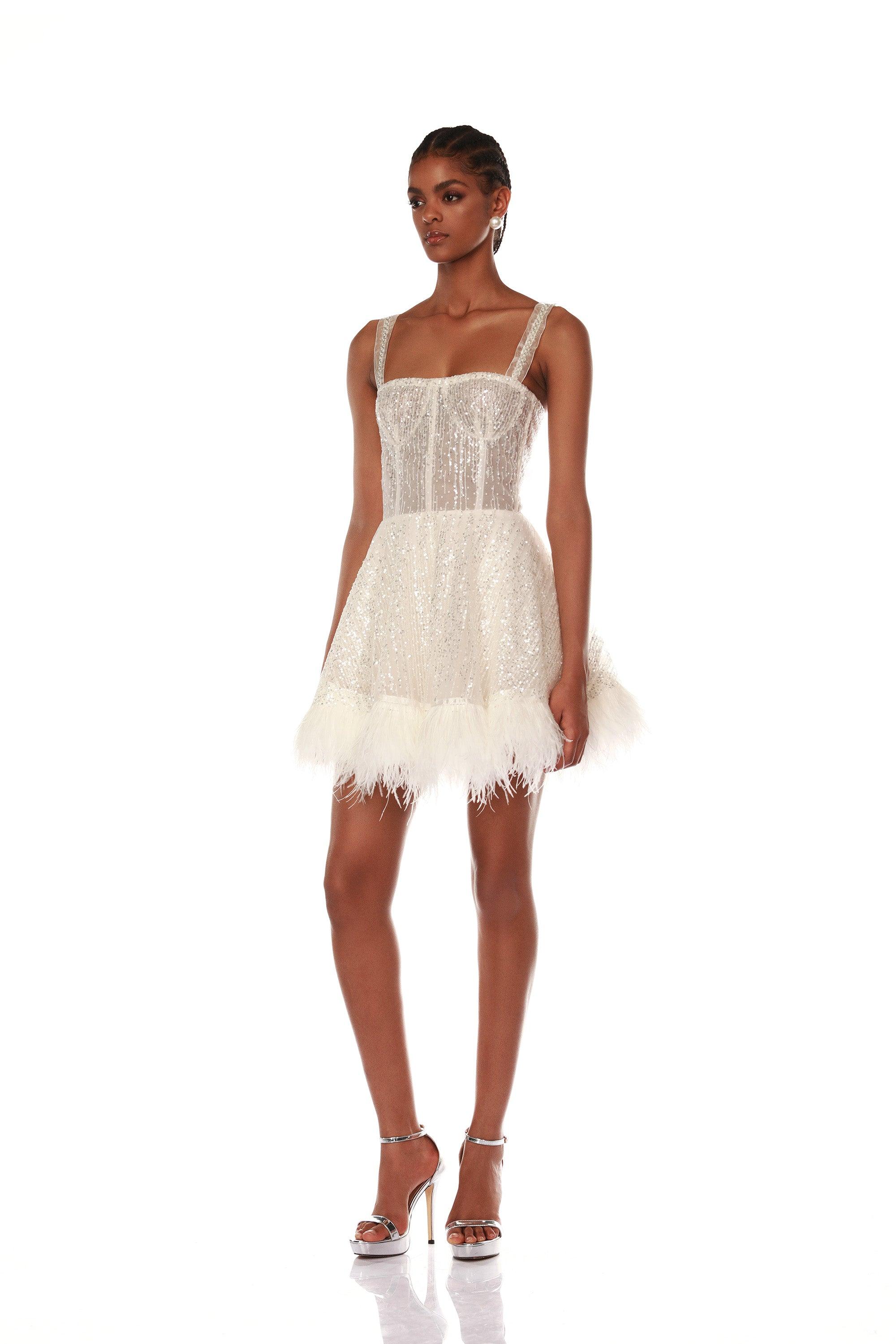 Mademoiselle Bridal Mini Dress Bronx and Banco Free Shipping