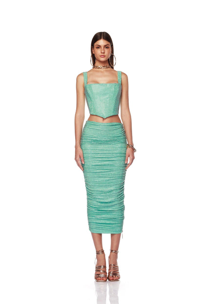 Turquoise Maraya Skirt - Pre Order - BRONX AND BANCO