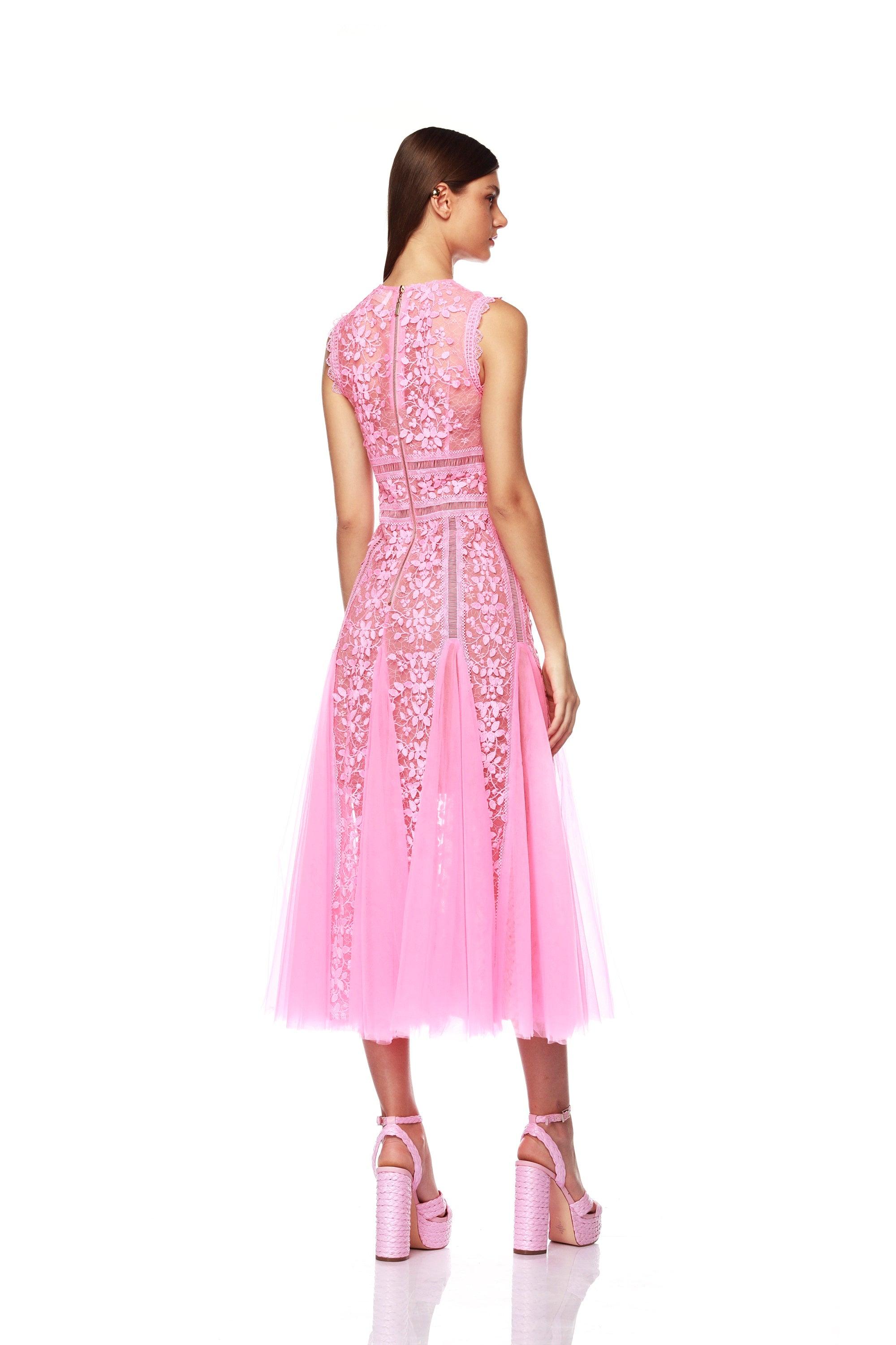 Megan Baby Pink Midi Dress - Pre Order - BRONX AND BANCO