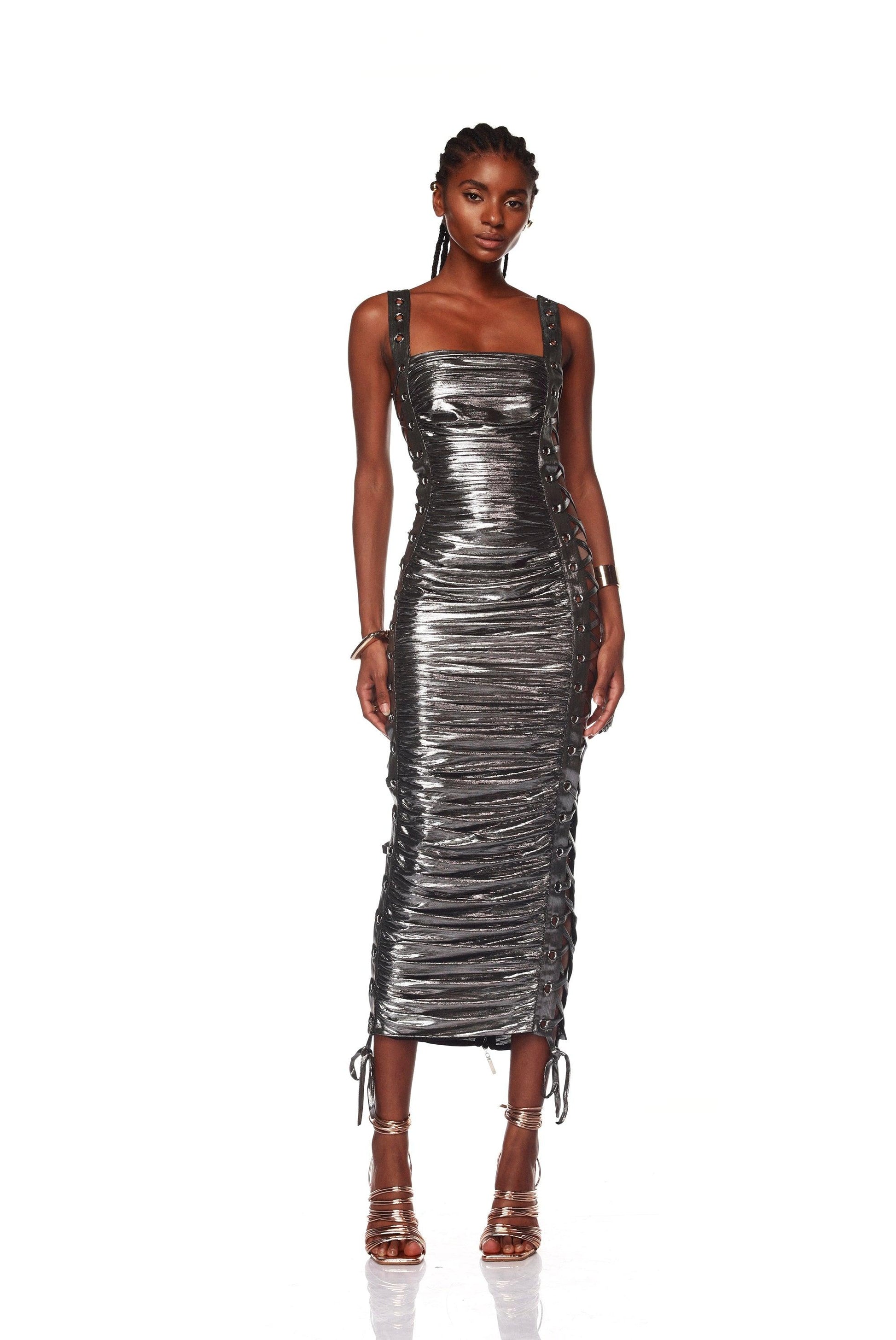 bronx and banco eva midi dress