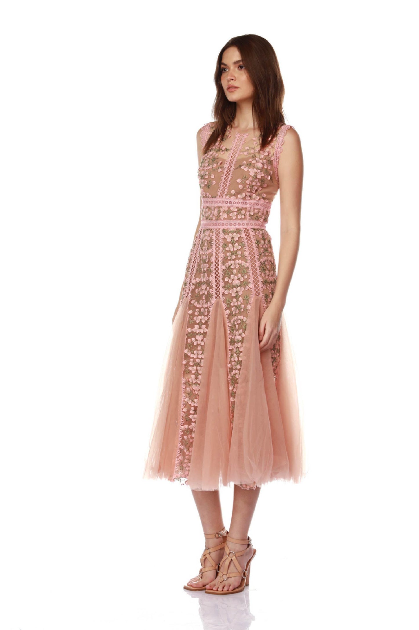 Megan Pink Midi Dress