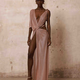 Morocco Asymmetrical Diamond Gown