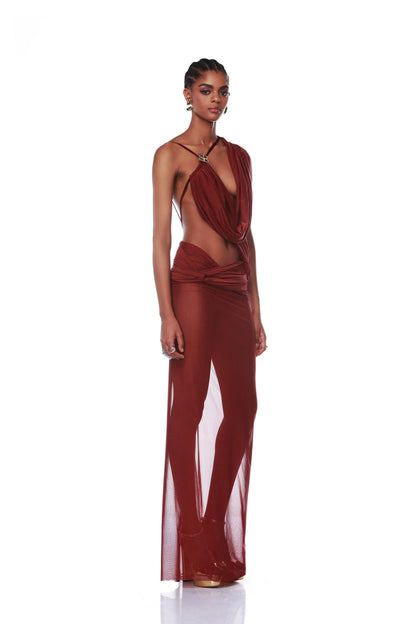 Natalia Maroon Gown - Pre Order