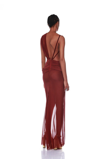 Natalia Maroon Gown - Pre Order