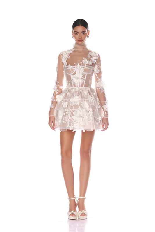 Anastasia Floral Long Sleeve Mini Dress