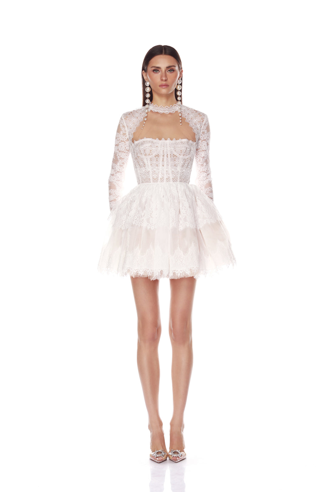 Daphne Ivory Long Sleeve Mini Dress – BRONX AND BANCO