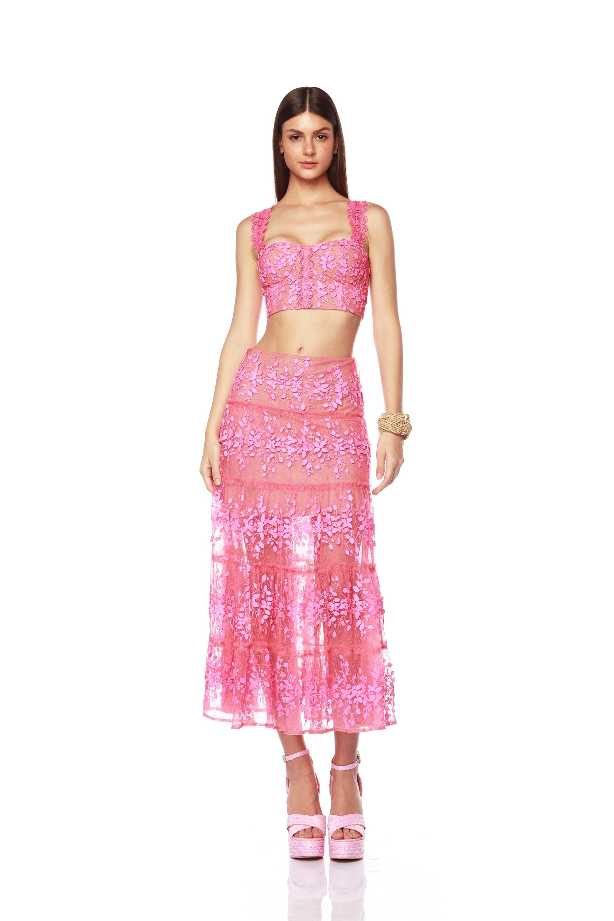 Hot pink clearance two piece set