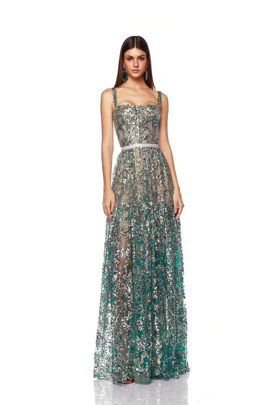 Midnight Turquoise Gown