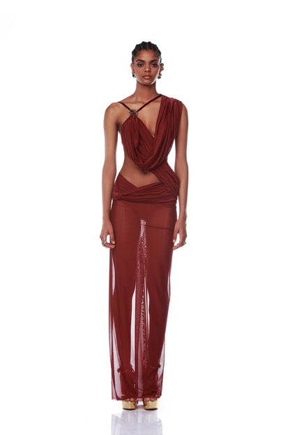 Natalia Maroon Gown - Pre Order