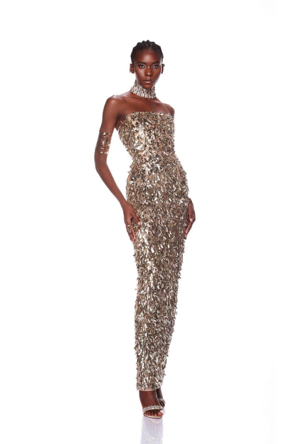 Sasha Gold Gown - Pre Order - BRONX AND BANCO