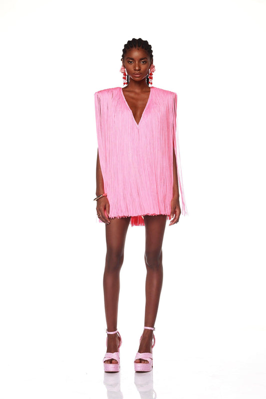 Sierra Leone Issa Long Sleeve Pink Mini - BRONX AND BANCO