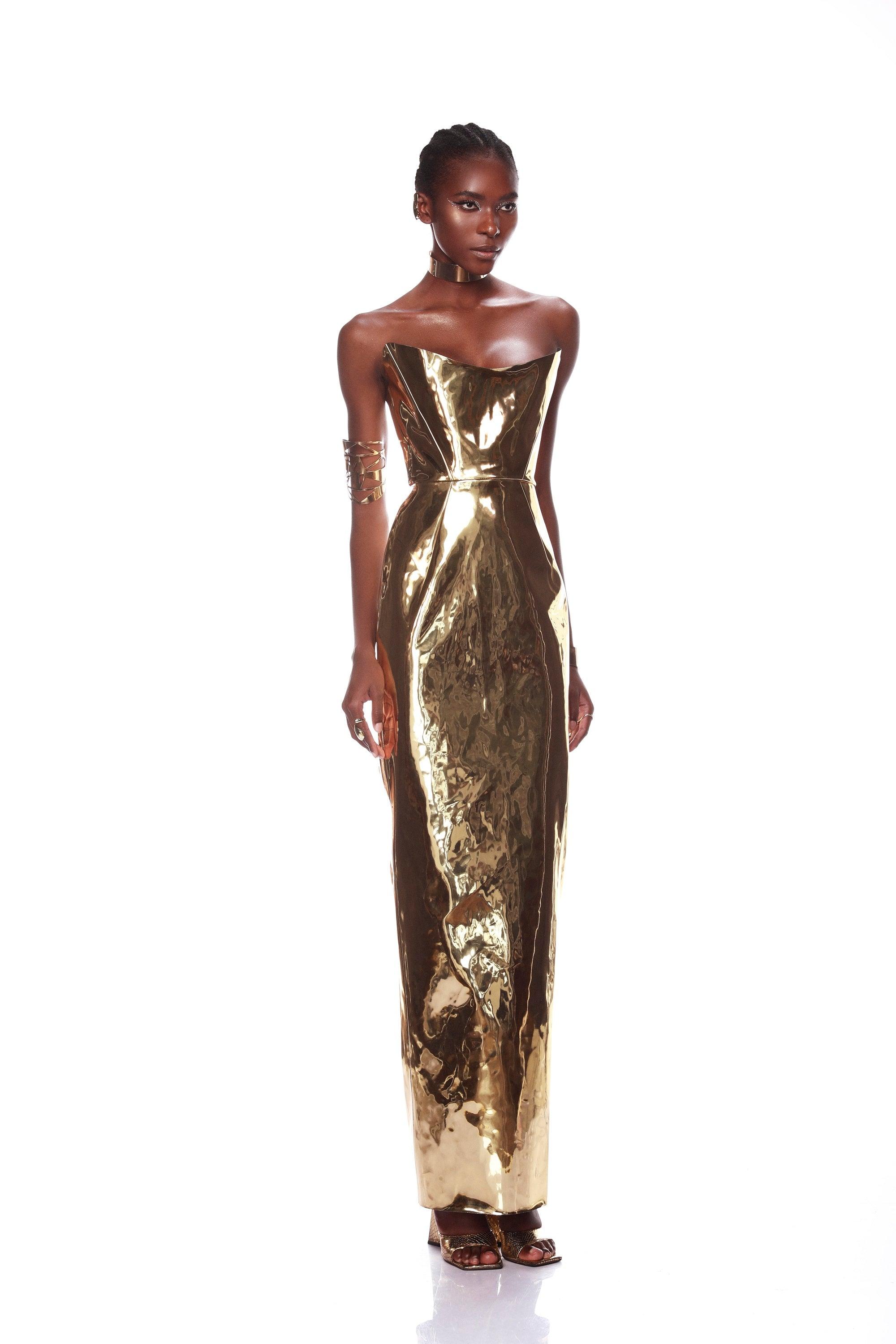 Stallion Gold Maxi Dress - Pre Order - BRONX AND BANCO