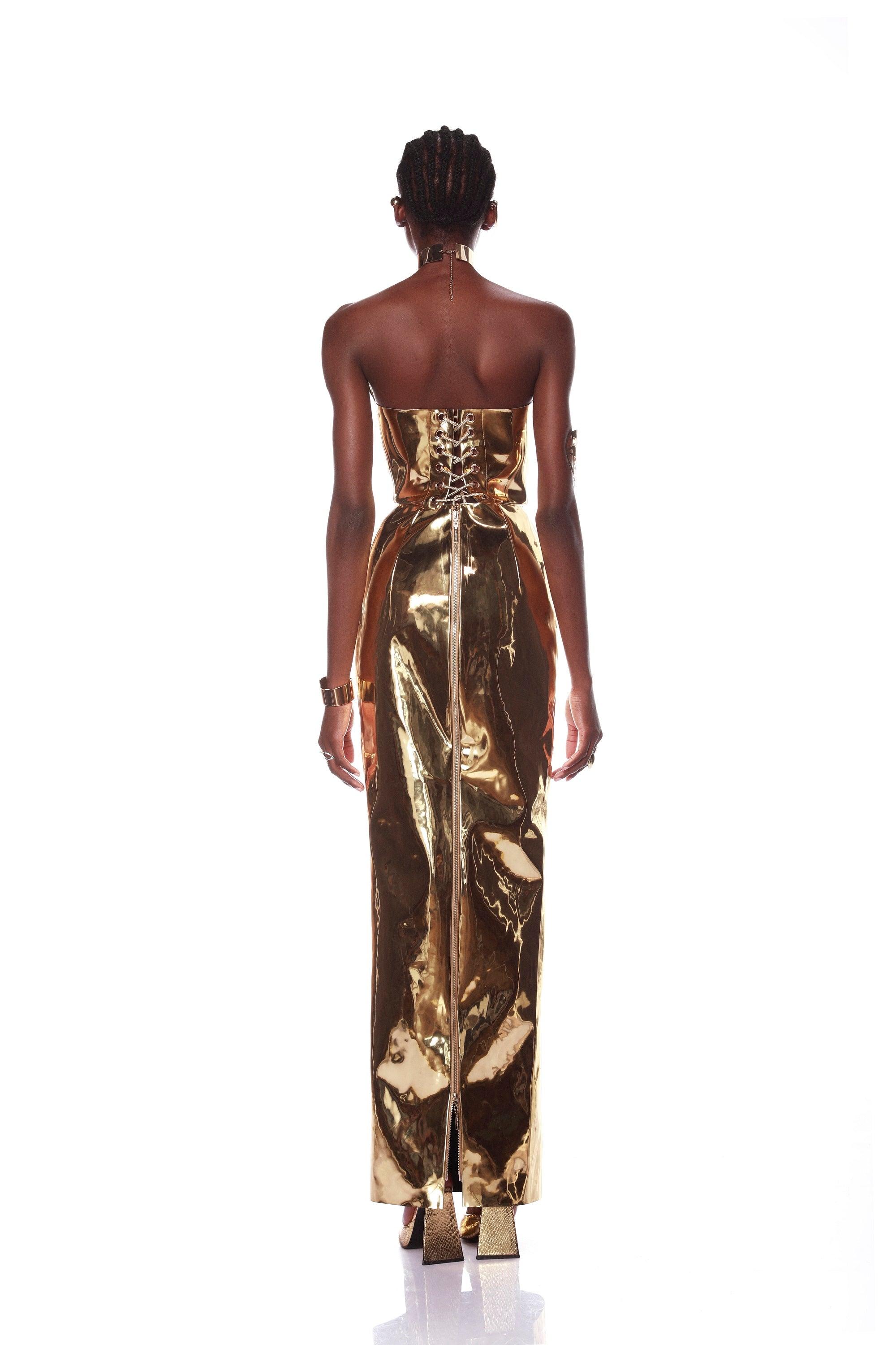 Stallion Gold Maxi Dress - Pre Order - BRONX AND BANCO