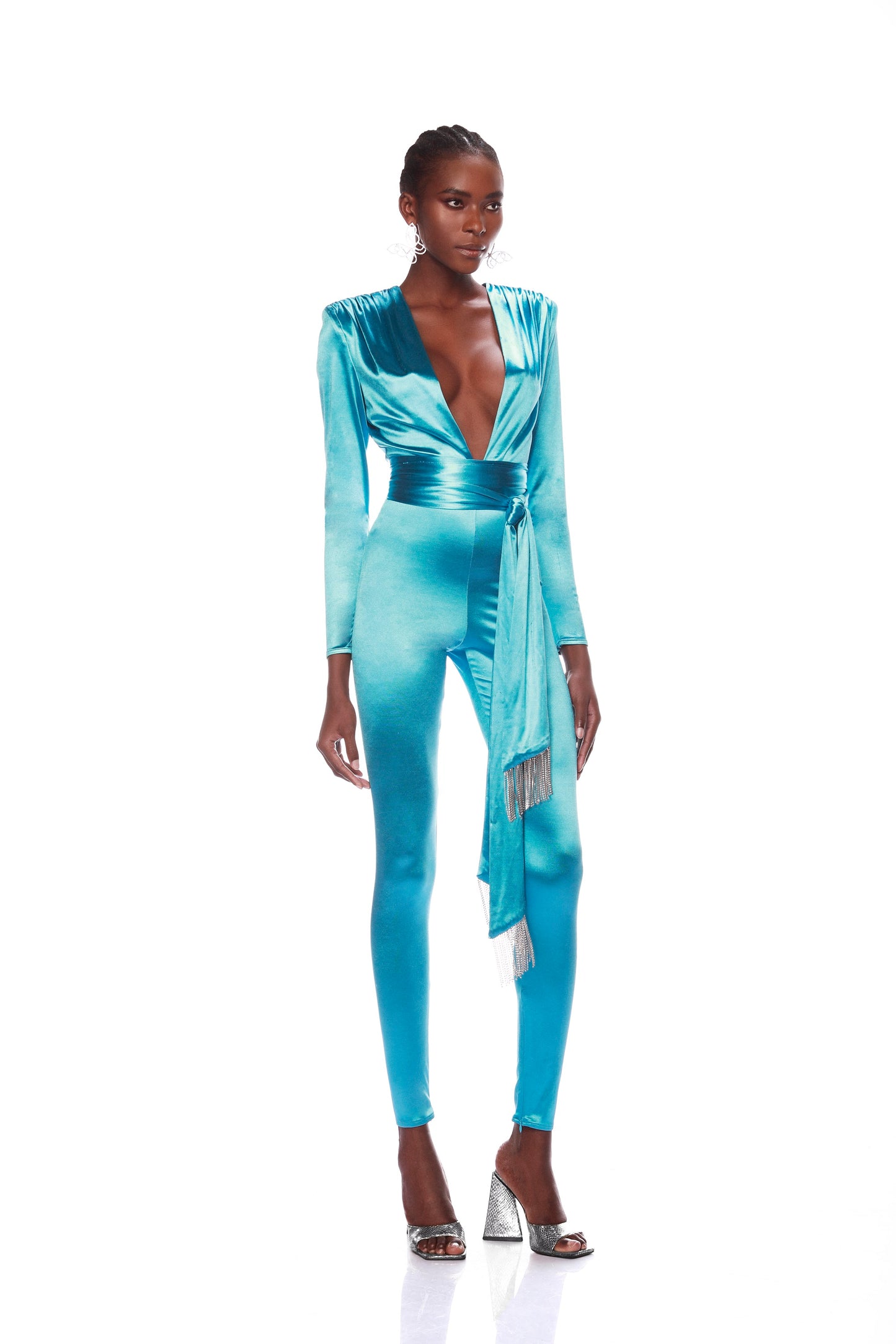 Stella Blue Long Sleeve Jumpsuit - Pre Order