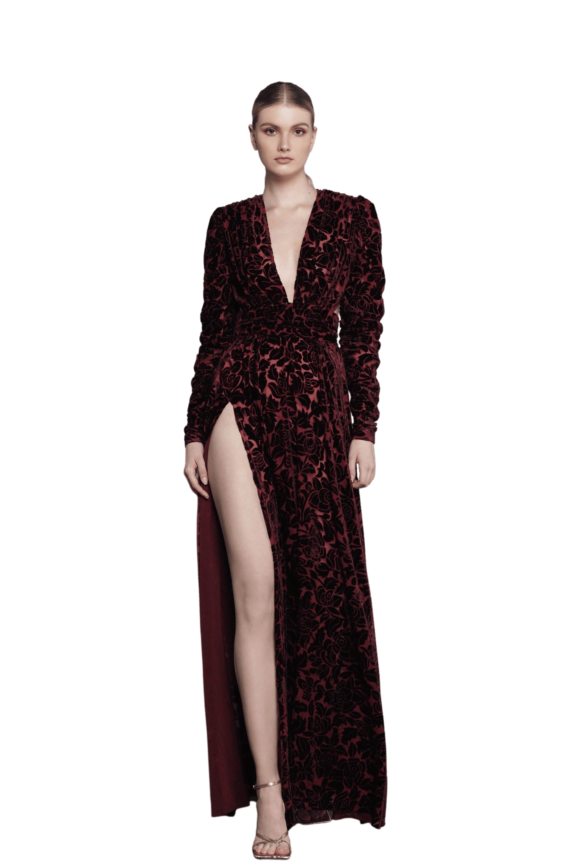 Bronx and banco velvet flare best sale dress