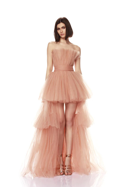 Anna Pink Tiered Maxi