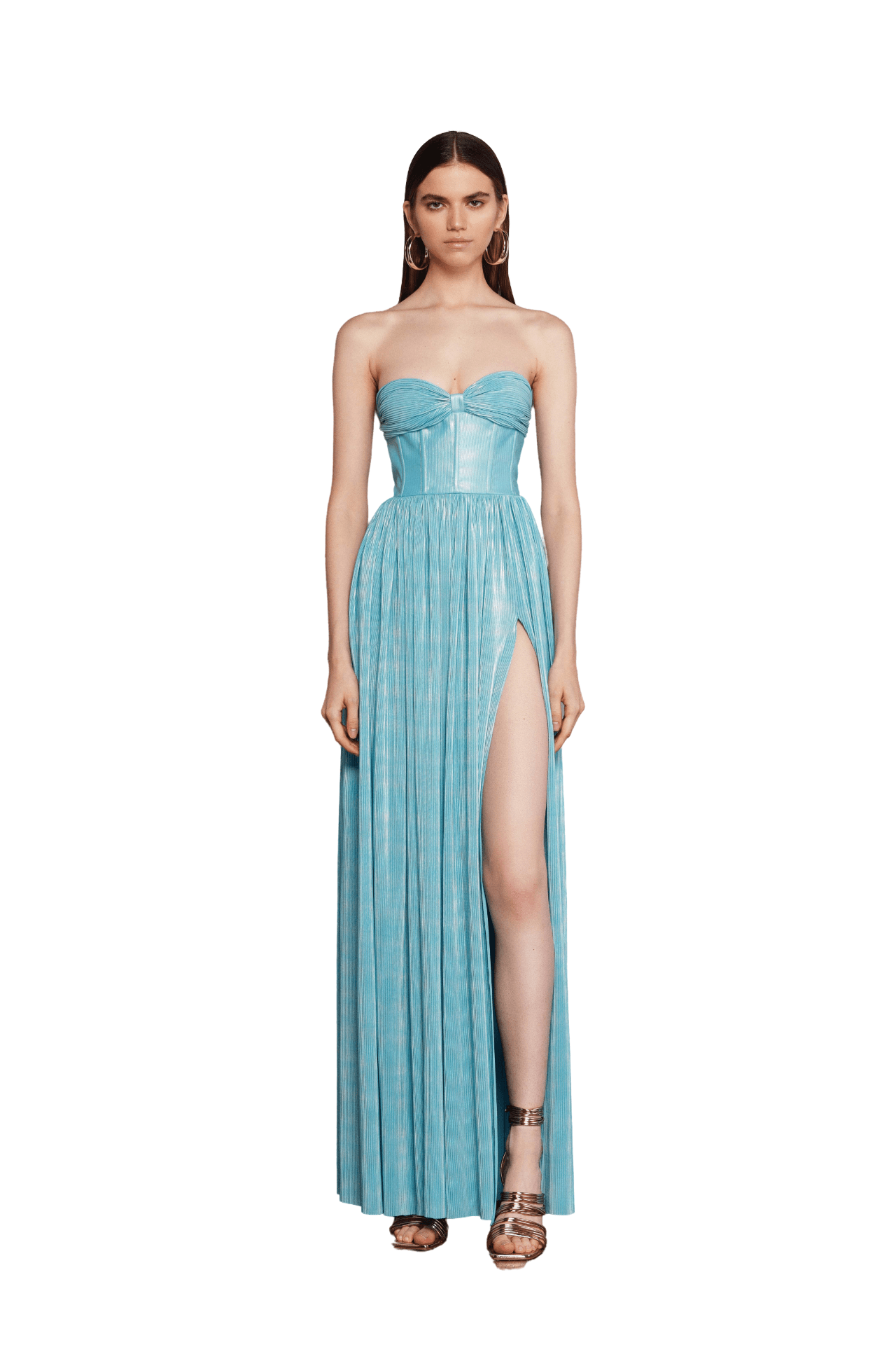 Florence Strapless Light Blue Gown