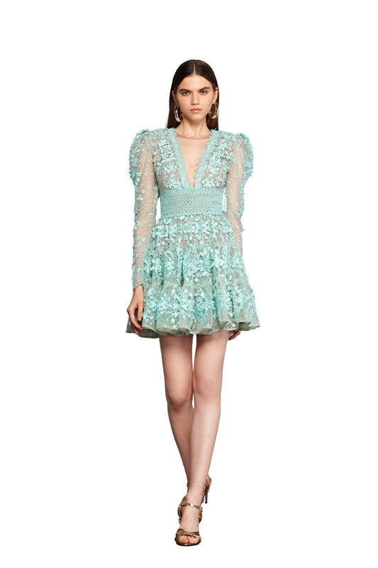 Megan Turquoise Mini Dress