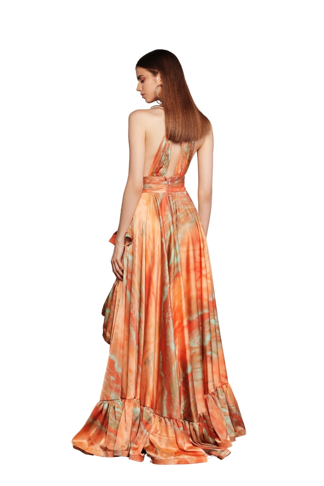 Palma Orange Multi Gown